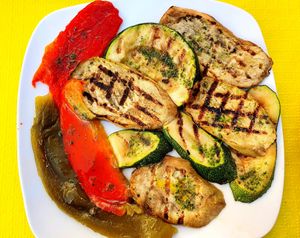 Grilled vegetables at El Tropico in La Gomera