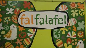 Fal Falafel food truck design at Fal Falafel in Falmouth