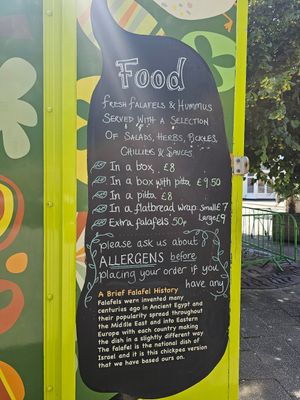 Menu. at Fal Falafel in Falmouth
