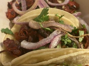 Hibiscus 🌺 tacos 🌮  at House of Mexica in Reno