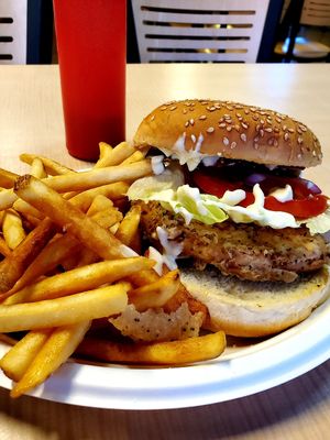 Chicken burger at House of Mexica in Reno