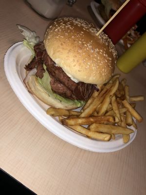 Bacon burger with 2 beyond patties  at House of Mexica in Reno