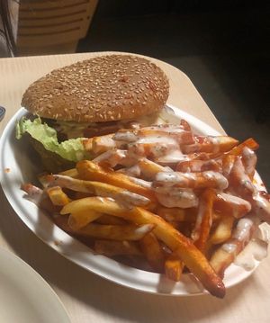 Spicy chicken with buffalo fries. Yes please!!! at House of Mexica in Reno