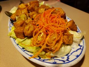 Garlic tofu! at Thai Monkey in Roanoke