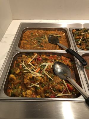 Channa masala and mixed veggies  at Sizzling Tandoor in Langford