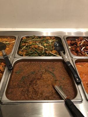 Potato and beans, and daal makhai  at Sizzling Tandoor in Langford