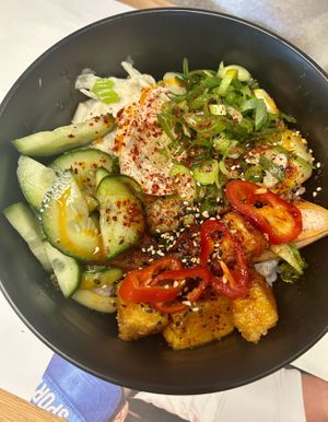 Korean tofu rice bowl  at Wagamama in Chichester