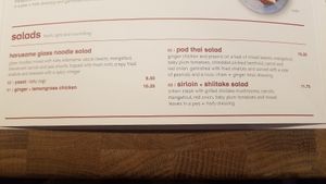 Salads at Wagamama - Clink St in South East London