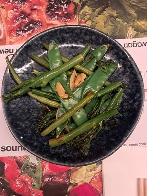 Fried greens at Wagamama - Covent Garden in London