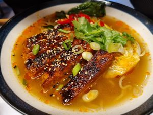 Vegan short ribs ramen at Wagamama in Colchester