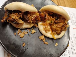 Spict teriyaki chicken buns at Wagamama in Colchester