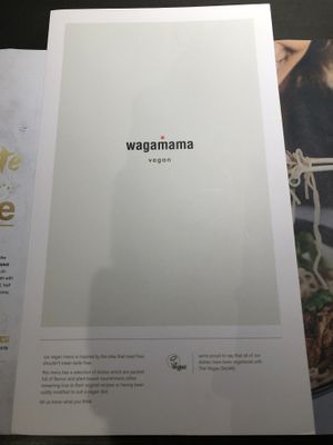 Vegan Menu  at Wagamama in Colchester