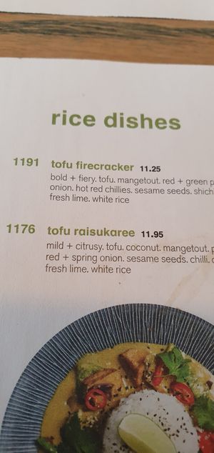 Some options at Wagamama - Fort Shopping Park in Glasgow