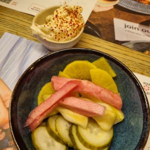 Rainbow pickles at Wagamama - Fort Shopping Park in Glasgow