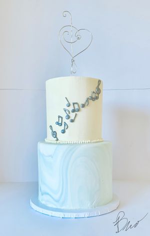 2-tier Wedding cake at Brio Dessert Studio in Port Charlotte