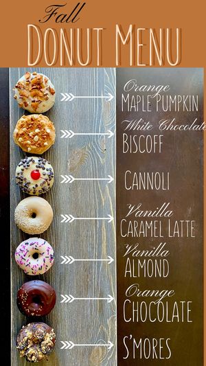 Seasonal (fall/winter) donuts at Brio Dessert Studio in Port Charlotte