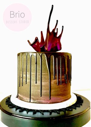 Black cocoa cake at Brio Dessert Studio in Port Charlotte