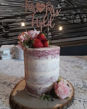 Fresh strawberry cake at Brio Dessert Studio in Port Charlotte