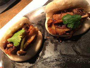 Mushroom steamed buns  at Wagamama - Great Marlborough in London