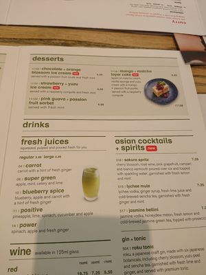 Vegan menu at Wagamama - Great Marlborough in London