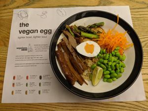 the vegan egg bowl at Wagamama - Great Marlborough in London