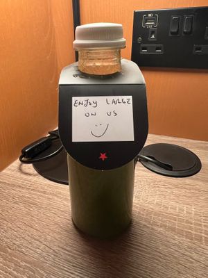 Press press green juice upgraded to a large for free at Wagamama in Grays