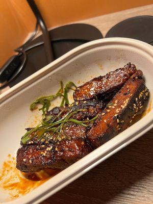 Seitan sticky ribs at Wagamama in Grays