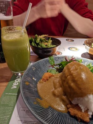 Vegatsu, edamame and power juice at Wagamama - St Peters Square in Manchester