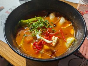 Tofu Korean hotpot at Wagamama in Salford