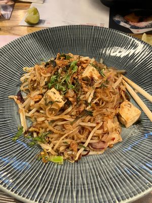 Vegan pad thai at Wagamama in Oxford