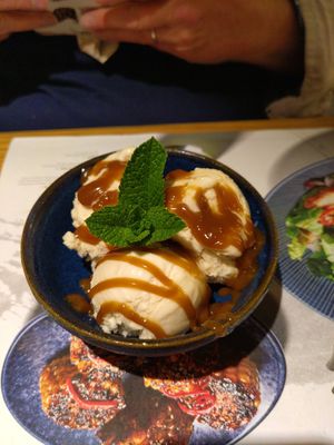 miso caramel ice cream at Wagamama in Salisbury