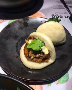 Steamed buns (mushroom & aubergine) at Wagamama in Solihull
