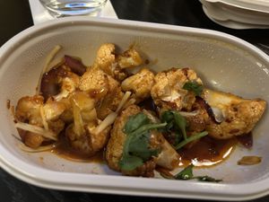 Bang bang cauliflower - tasty but too sweett  at Wagamama - Spitalfields in East London