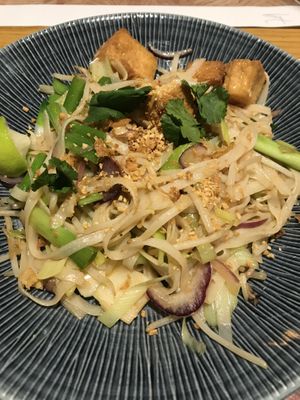 Vegan pad thai at Wagamama - Spitalfields in East London