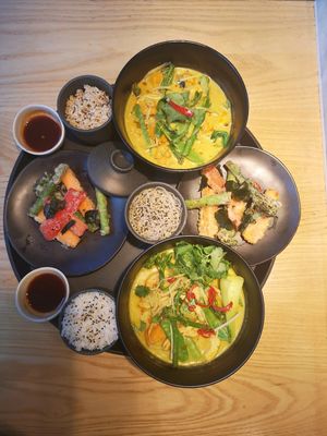 Nikko curry and veg tempura at Wagamama in Staines-upon-thames