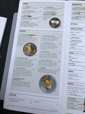 vegan menu at Wagamama - St Paul's in London