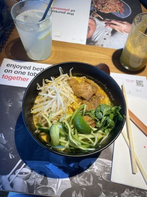 Vegan ‘chicken’ kare lomen   at Wagamama - Tower Hill London in London