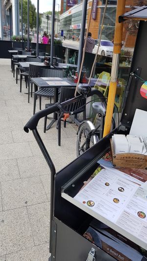 Outside seating at Wagamama in South West London