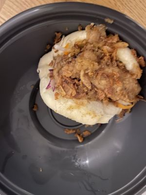 vegan teriyaki chicken bao bun at Wagamama in Watford