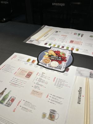 table menus with veganuary exclusive #Veganuary at Wagamama in Watford