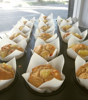 Amazing Vegan Wholemeal Muffins. 5 flavours to choose from at Whole Food Deli in Marrickville