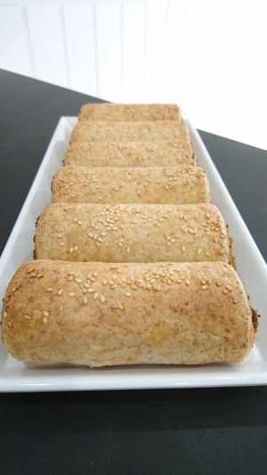 the worlds most amazing Vegan sausage Rolls, grab one hot and ready to go or purchase a Wholesale Pack to take home and save a bunch at Whole Food Deli in Marrickville