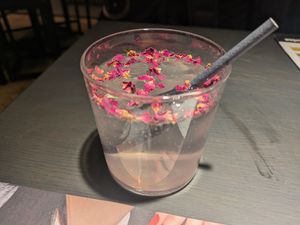 Cheery blossom lemonade (with rose petals) at Wagamama - Wembley in North West London