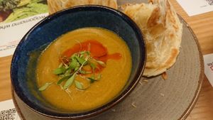 Roti with raisukatsu  at Wagamama - Wigmore St in London