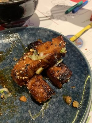 Vegan ribs  at Wagamama - Wimbledon in South West London