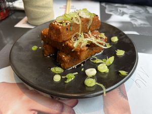 Vegan sticky ribs  at Wagamama - Wimbledon in South West London