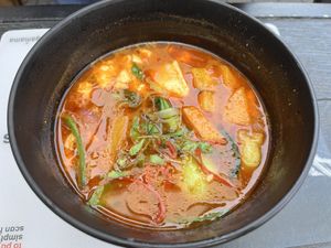 Tofu hot pot  at Wagamama - Wimbledon in South West London