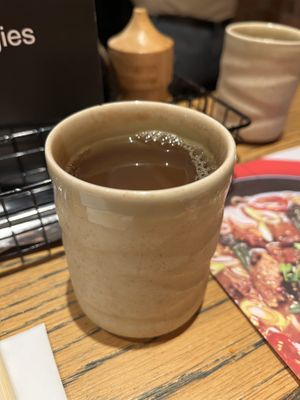 Free green tea as usual  #Veganuary at Wagamama - Wimbledon in South West London