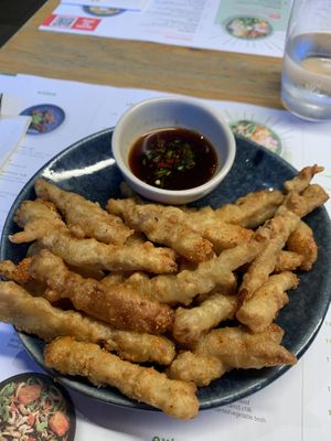 Vegan Chilli “squid”  at Wagamama in Windsor