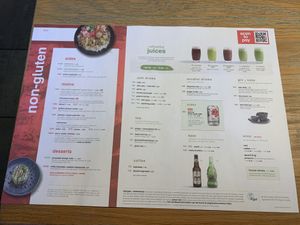 Drinks menu  at Wagamama in Windsor